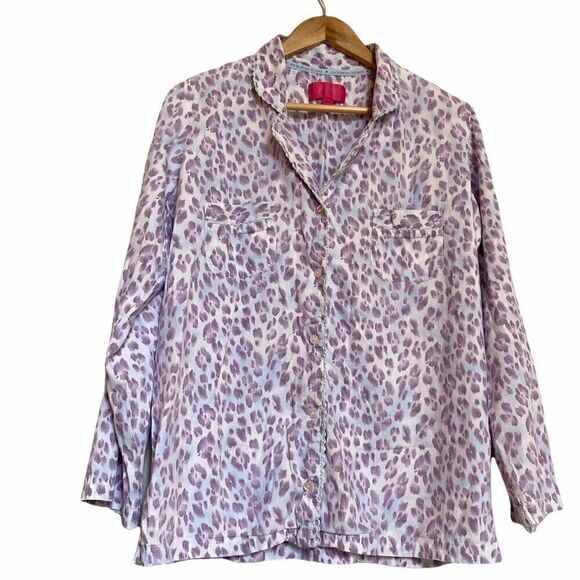 VICTORIAS SECRET Button Up Long Sleeve Sleep Shirt - Picture 1 of 5